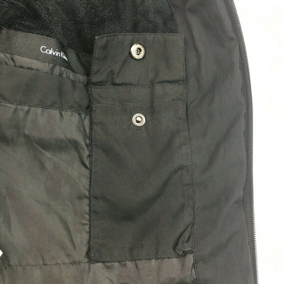 Calvin Klein Womens Black Quilted Parka Warm Jacket Winter Coat Large - Picture 8 of 12
